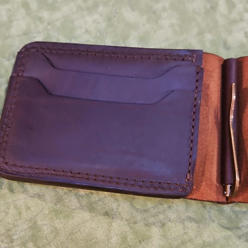 Redback Money Clip Brown Leather 4 Card Holder Plus More Mac Tools Logo Mens